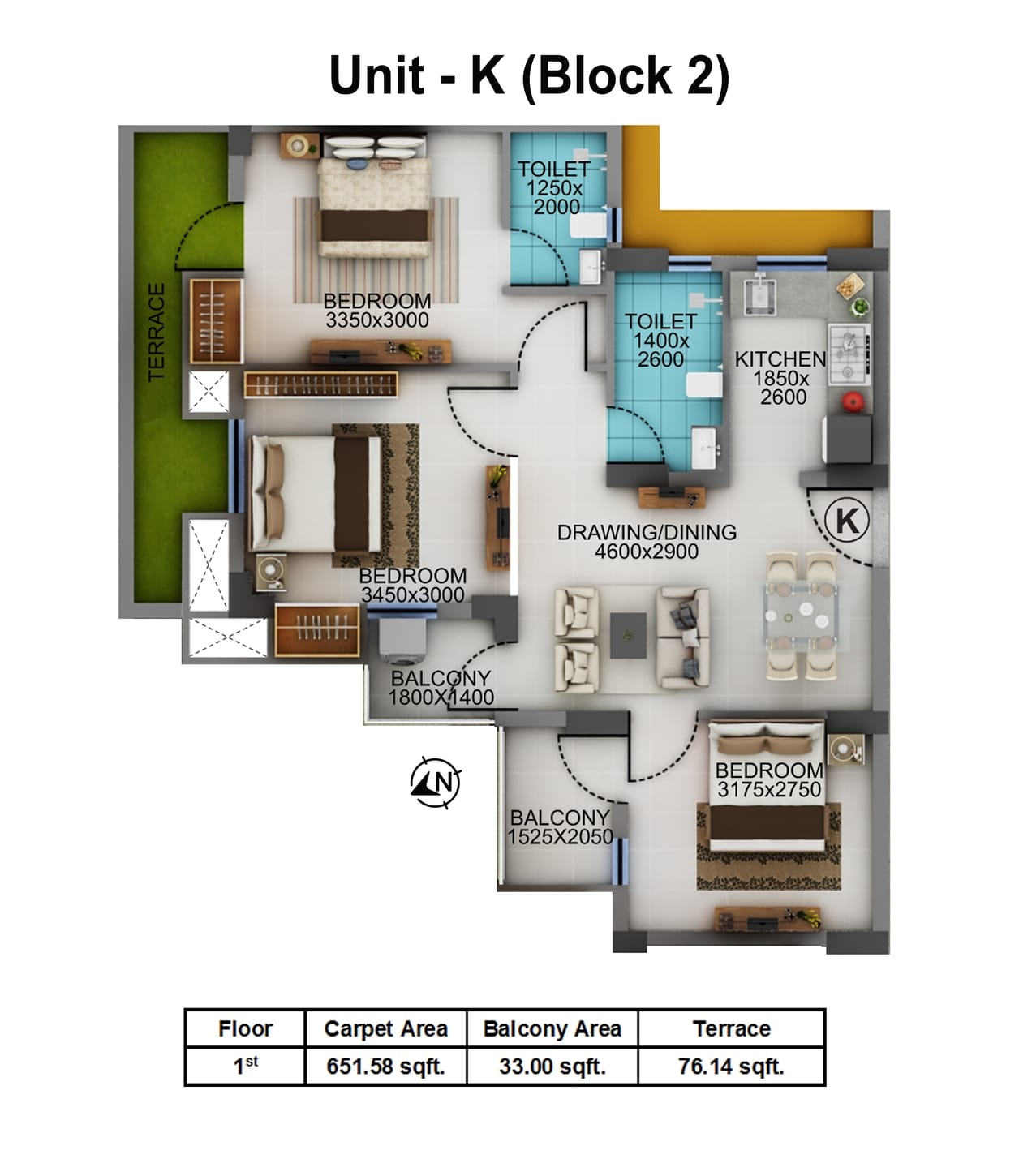 3BHK